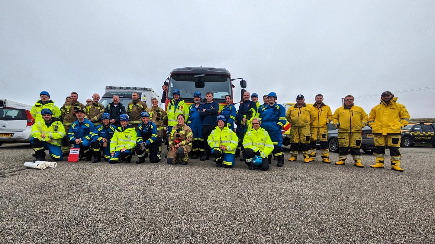 Group shot of emergency service partners at Caithness